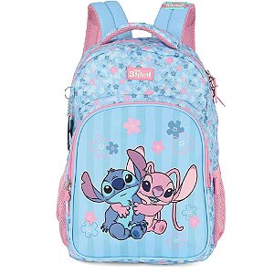 Mochila stitch rosa g - luxcel (unidade)