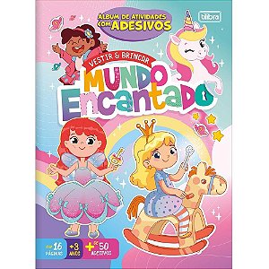 Livro com adesivos vestir e brincar encantado 16p - tilibra (pct.c/10)