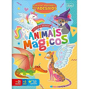 Livro com adesivos vestir e brincar animais 16pg - tilibra (pct.c/10)