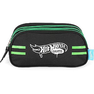 Estojo triplo hot wheels verde - luxcel (unidade)