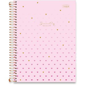 Caderno 10x1 capa dura sweetly 2em1 c/planner 168fls - cadersil (pct.c/04)
