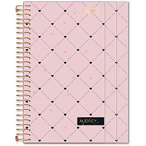 Caderno 01x1 cp.dura colegial audrey 3em1- 100fls. (sortido) - cadersil (unidade)
