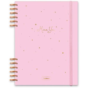 Caderno 01x1 cp.dura colegial miss you c/elas e wire-o 80f(s - cadersil (unidade)