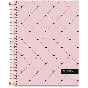 Caderno 10x1 capa dura audrey 160fls - cadersil (pct.c/04)