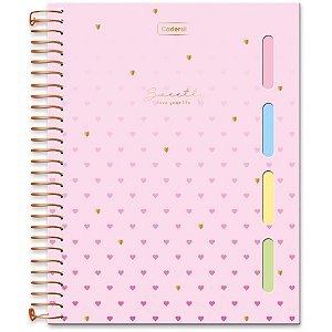 Caderno 01x1 cp.dura colegial sweently c/4 divisorias (s) - cadersil (unidade)