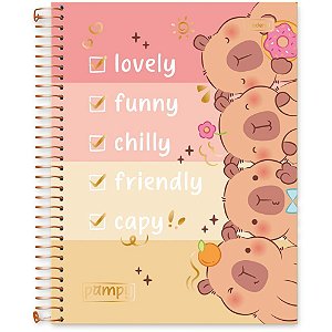 Caderno 01x1 capa dura capy pampy 80fls. - cadersil (pct.c/04)