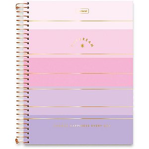 Caderno 10x1 capa dura daydream 2em1 c/planner 160fls - cadersil (pct.c/04)