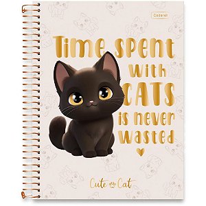 Caderno 10x1 capa dura cute cat 160fls - cadersil (pct.c/04)