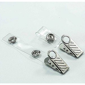 Presilha para cracha clips jacare c/alca transparen - mares (pct.c/100)