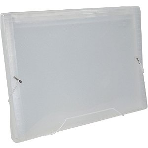 Pasta sanfonada plastica a4 12 divisoes cristal - acp (unidade)