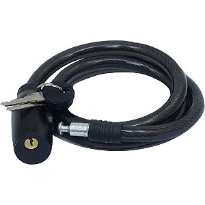 Acessorio para bicicleta cadeado preto 100cmx10mm - fertak (unidade)