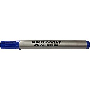 Pincel marcador permanente mp 615 azul slim - masterprint (cx.c/12)