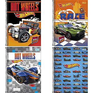 Caderno 01x1 capa dura hot wheels 80fls fit - tilibra (pct.c/04)