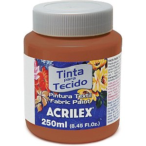 Tinta para tecido fosca 250ml marrom - acrilex (pct.c/03)