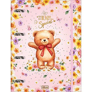 Fichario cartonado love bears 48fls c/elastico - tilibra (unidade)
