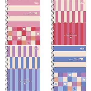 Caderno 10x1 capa dura melrose 160fls - tilibra (pct.c/04)