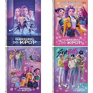 Caderno 01x1 capa dura guerreiras do k-pop 80fls - tilibra (pct.c/04)