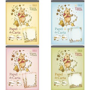 Bloco papel de carta pooh 50fls 63g 177x240mm - tilibra (pct.c/08)