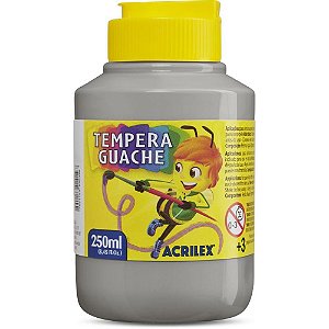 Tinta guache 250ml cinza - acrilex (pct.c/03)