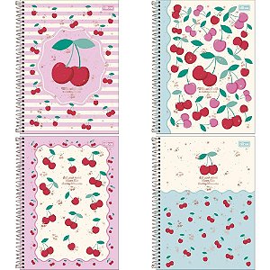 Caderno 10x1 capa dura amarena 160fls - tilibra (pct.c/04)