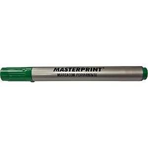 Pincel marcador permanente mp 615 verde slim - masterprint (cx.c/12)