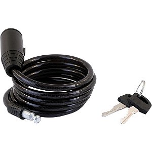 Acessorio para bicicleta cadeado preto 120cmx06mm - fertak (unidade)