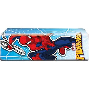 Estojo simples spider-man pvc 21x5,5x6cm - v.m.p. (unidade)