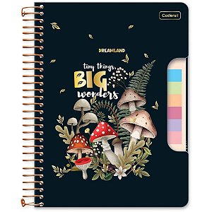 Caderno 01x1 cp.dura colegial dreamland c/blocos ades.80fl(s - cadersil (unidade)
