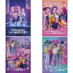 Caderno brochura 1/4 capa dura guerreiras do k-pop 80fls - tilibra (pct.c/05)