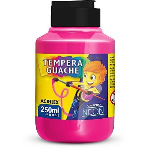 Tinta guache 250ml maravilha neon - acrilex (pct.c/06)