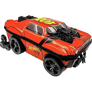 Mochila infantil com rodinha hotwheels night shifter laranj - maxtoy (unidade)