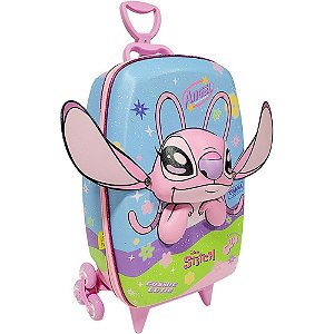Mochila infantil com rodinha stitch angel - maxtoy (unidade)