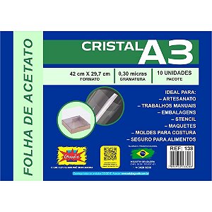 Capa para encadernacao a3 acetato lisa 0,30 - goodie (pct.c/10)