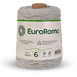 Barbante colorido 600g 4/6 fios 610m caqui - euroroma (unidade)