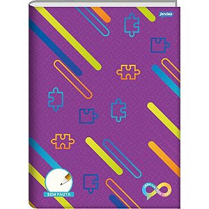 Caderno brochurao sem pauta neuro univ cd s/pauta c/margem - jandaia (pct.c/05)