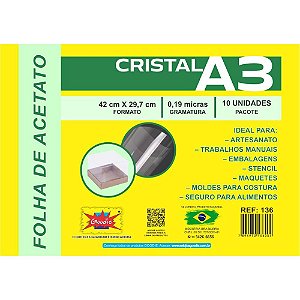 Capa para encadernacao a3 acetato lisa 0,19 - goodie (pct.c/10)