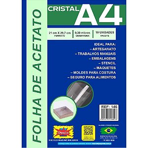 Capa para encadernacao a4 acetato lisa 0,30 - goodie (pct.c/10)