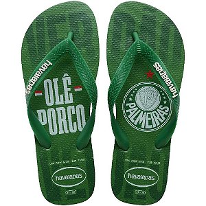 Chinelo havaianas masculino top palmeiras 41/2 verde - havaianas (par)