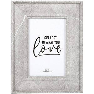 Porta retrato mdf moldura cinza 10x15cm - yangzi (unidade)