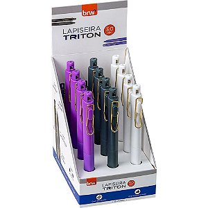 Lapiseira 3.0mm triton plastica 3 cores sortid - brw (dp.c/12)
