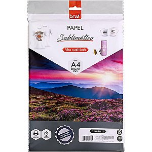Papel transfer sublimatico a4 glossy 100g. - brw (pct.c/50)