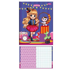 Caderno quadriculado univers. judy 1x1cm 40fls. - foroni (pct.c/10)
