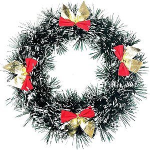 Artigo para decoracao natal guirlanda 25cm decorada rf338 - v.m.p. (unidade)