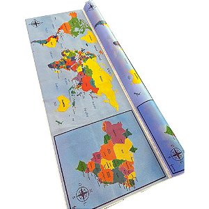 Tnt estampado 1,40m 40g painel educativo mapa mundi pi - supper (rl-25mts)
