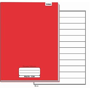Caderno brochurao capa dura neuro pauta ampliada 40 folhas - tamoio (pct.c/05)