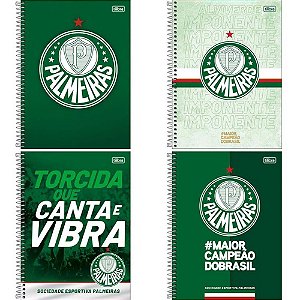 Caderno 01x1 capa dura palmeiras 80fls - tilibra (pct.c/04)