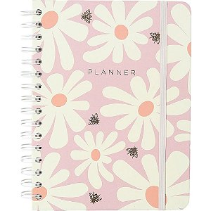 Agenda/planner permanente melissa pink bloomy 100f 16x22 - cicero (unidade)
