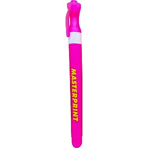 Caneta marca texto mp 614 neon slim rosa - masterprint (cx.c/12)