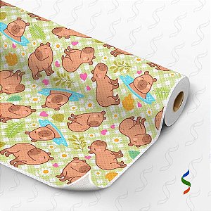 Tnt estampado 1,40m 40g capivara - supper (rl-25mts)
