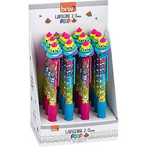 Lapiseira 2.0mm divert poop plastica 2 cores - brw (dp.c/12)